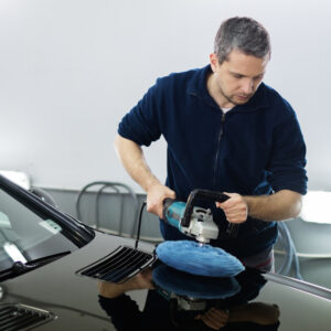Cleaning and polishing the rims with special materials
